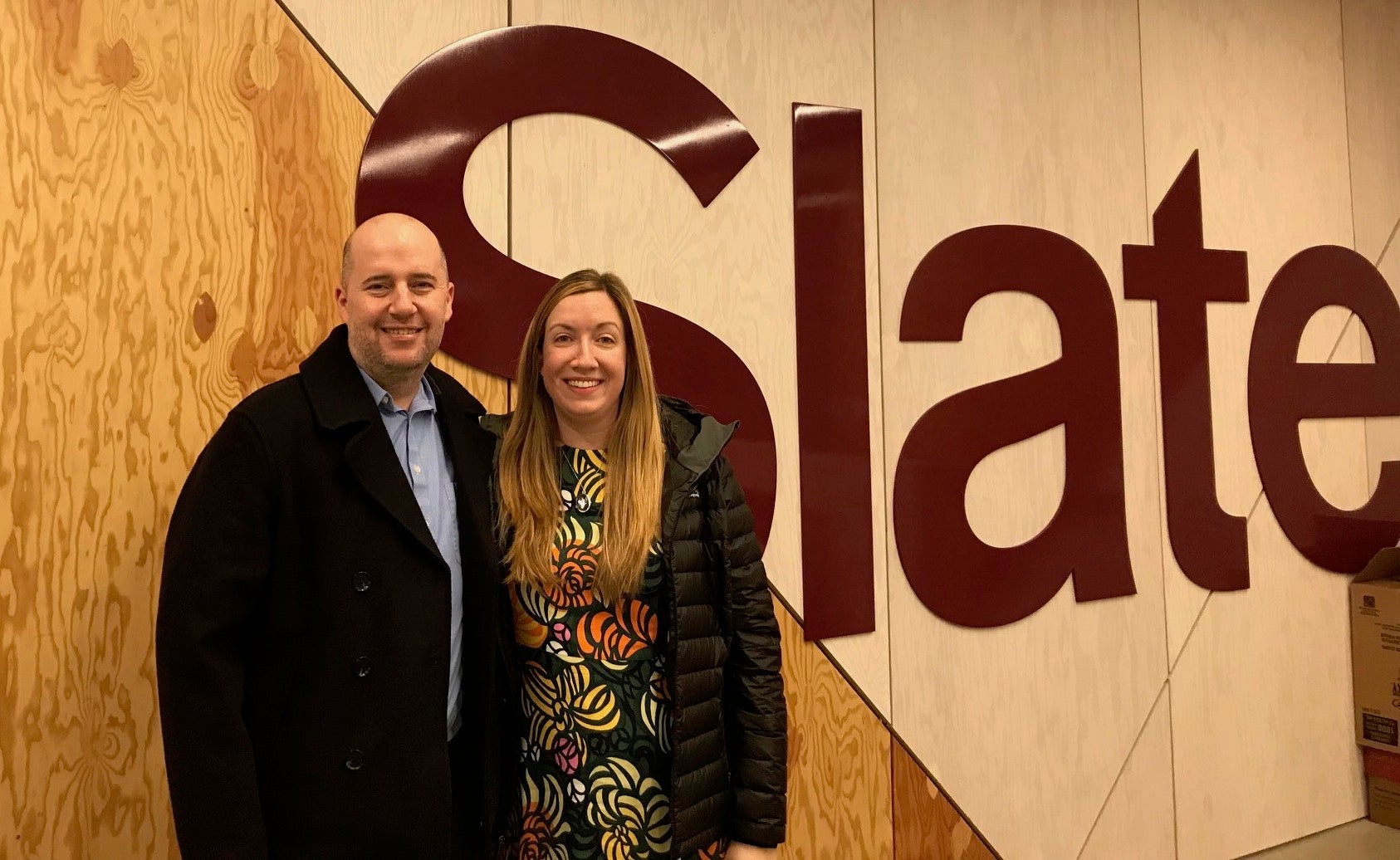 The Dallas Morning News Innovation Endowment / Director of Innovation Robert Quigley alongside Innovation Fellow Kelsey Whipple at Slate Headquarters in New York City, New York