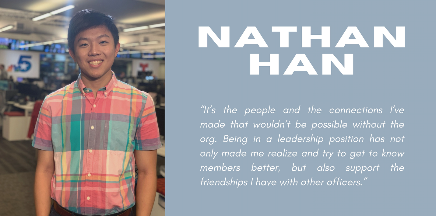 Photo of AAJA President Nathan Han on the left and a quote from him on the right