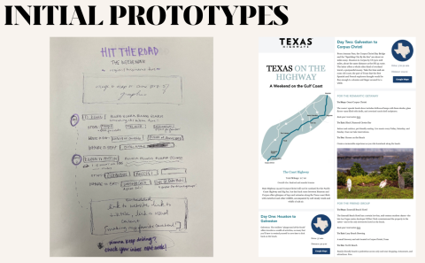 sketch of prototype for roadtrips