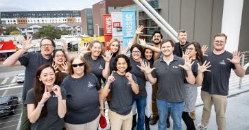 The Texas Standard team is pictured at KUT Public Media Studios.