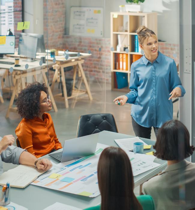 small group of professionals collaborating