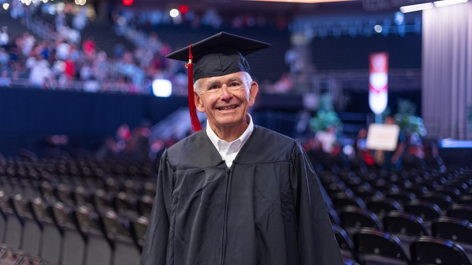 Bill Mintz at Moody Commencement
