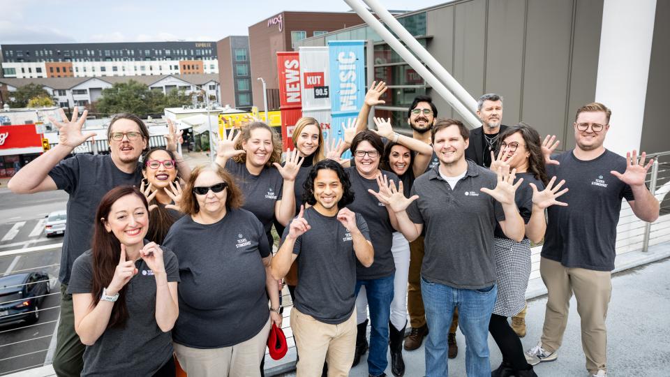 The Texas Standard team is pictured at KUT Public Media Studios.